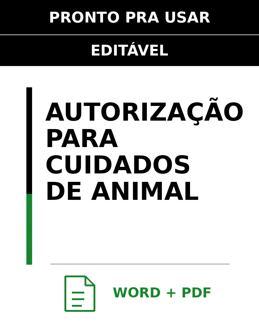 Baixar Autorização para Cuidados de Animal Online – Word e PDF