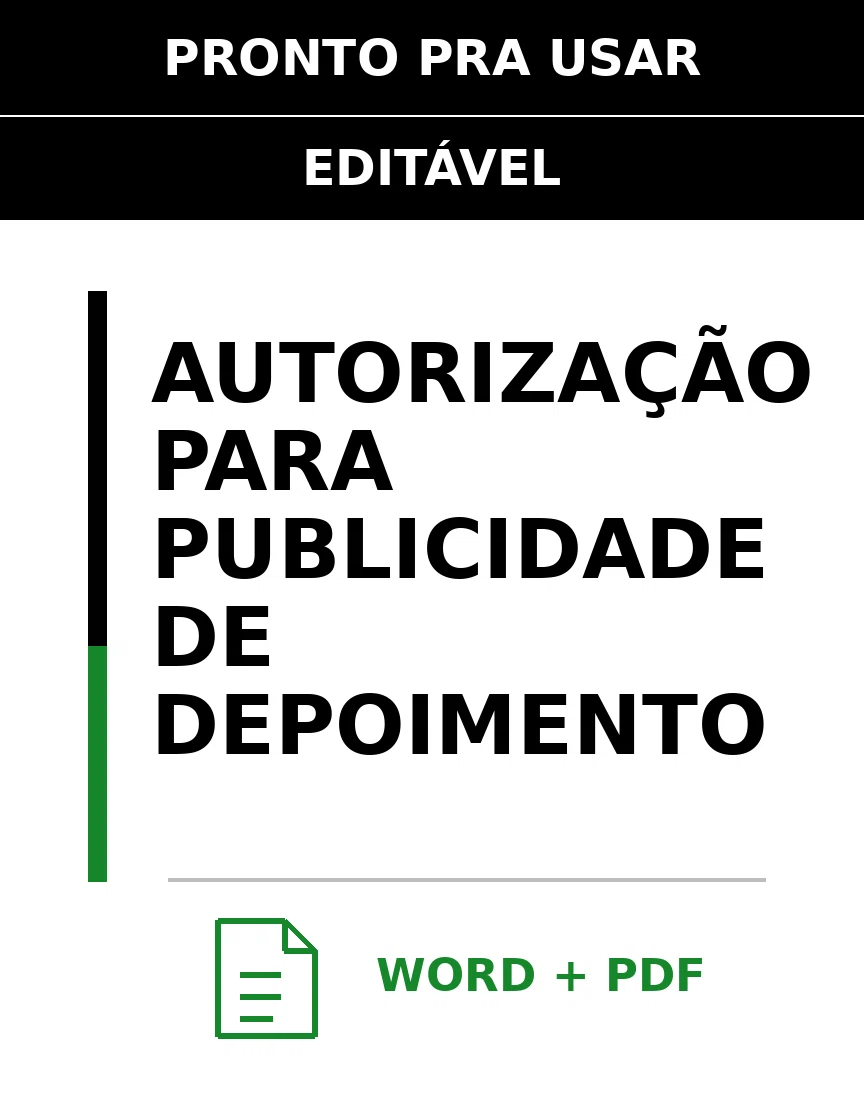 Baixar Autorização para Publicidade de Depoimento Online – Word e PDF