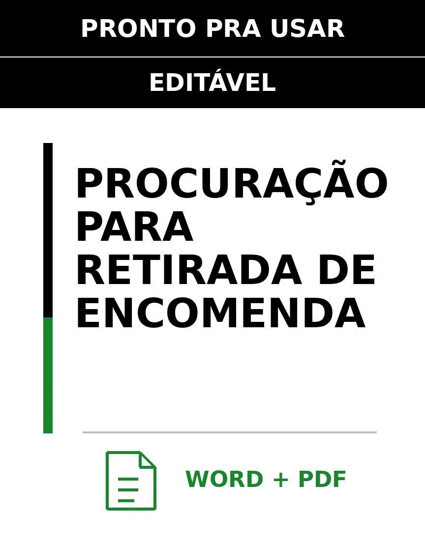 Baixar Procuração para Retirada de Encomenda Online – Word e PDF