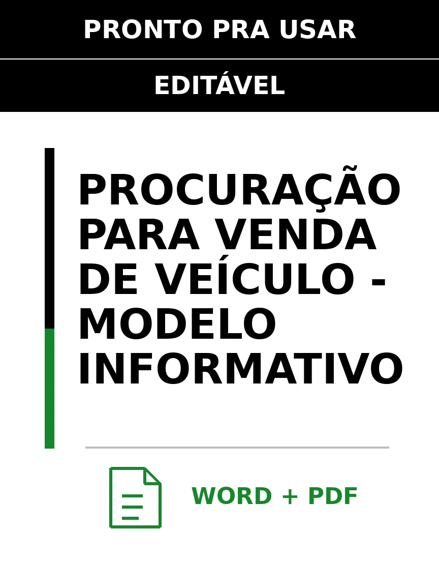 Baixar Procuração para Venda de Veículo Online – Word e PDF