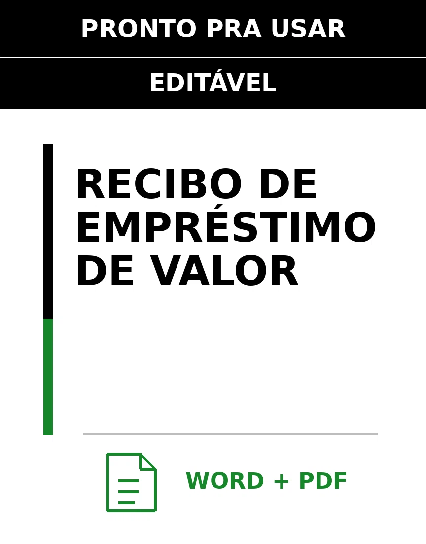 Baixar Recibo de Empréstimo de Valor Online – Word e PDF
