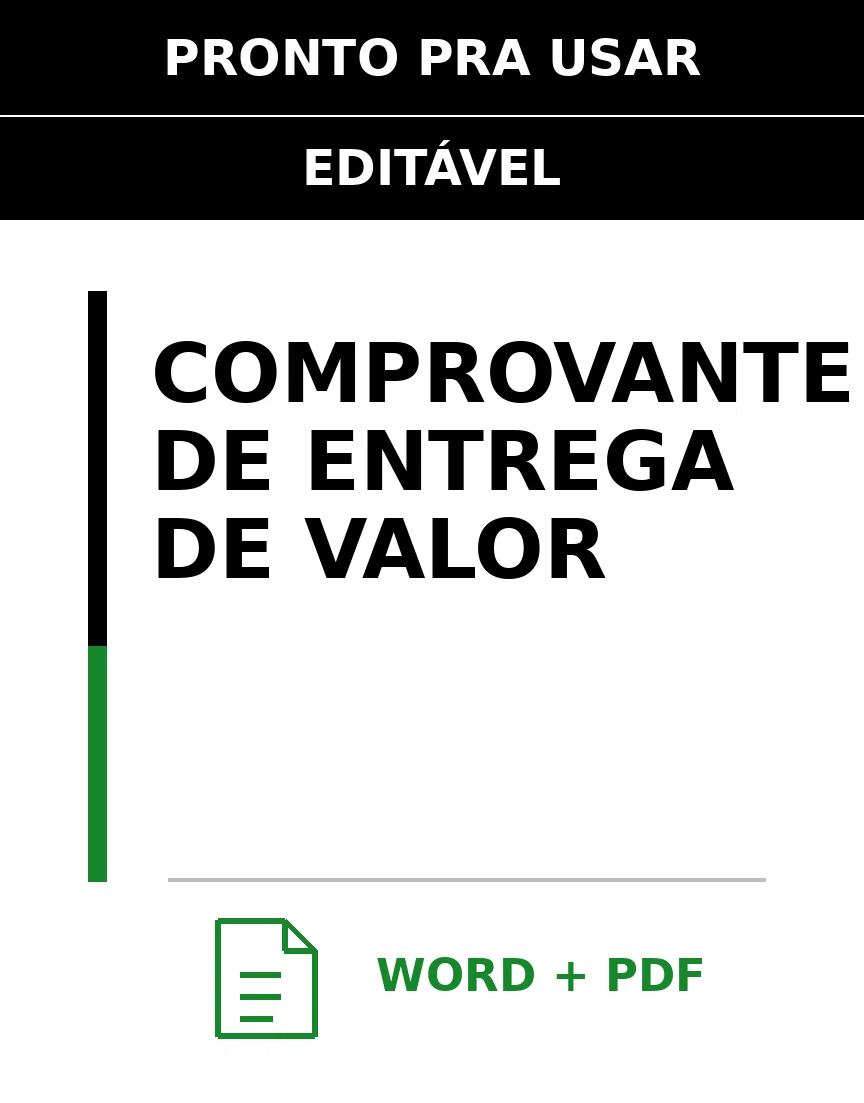 Baixar Comprovante de Entrega de Valor Online – Word e PDF