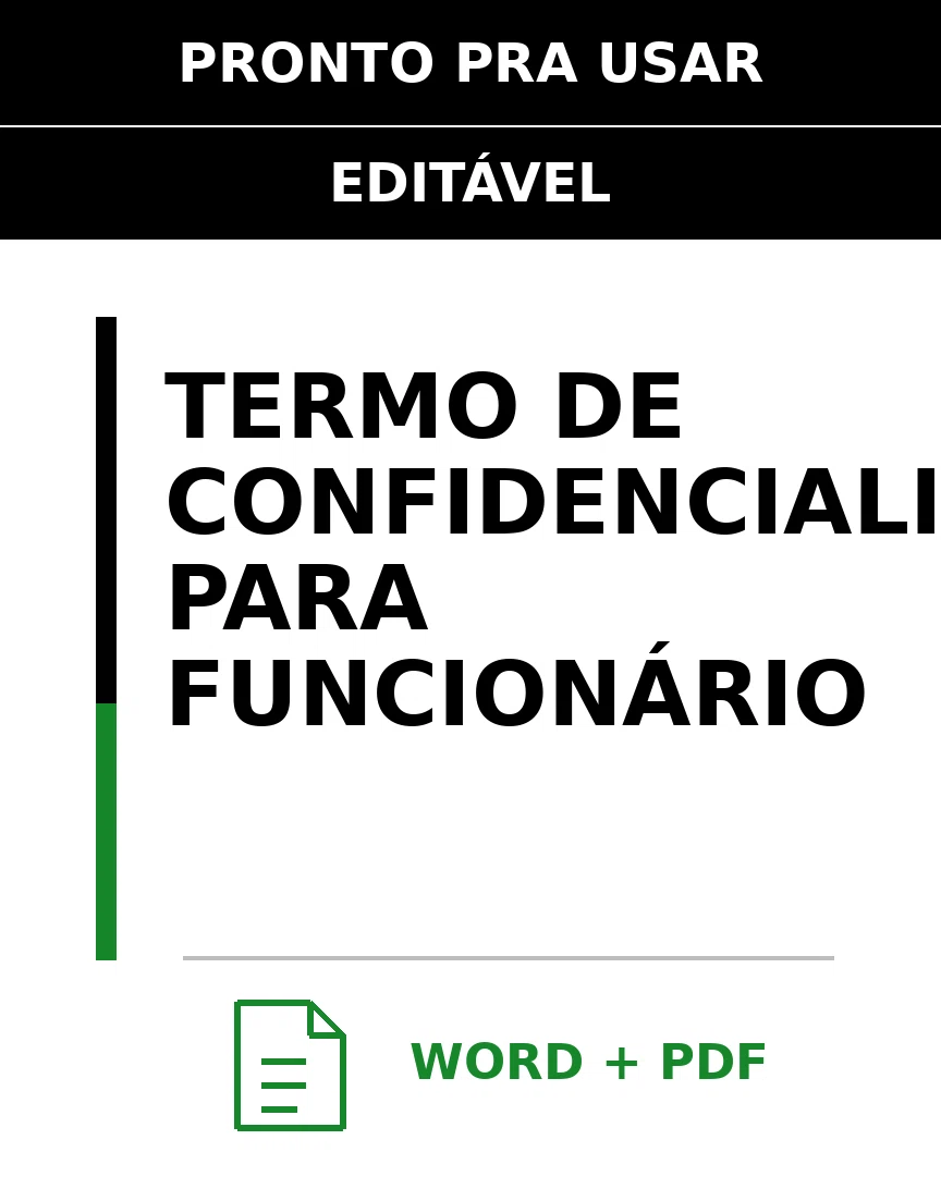 Baixar Termo de Confidencialidade para Funcionário Online – Word e PDF