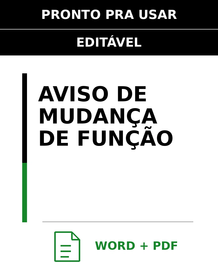 Baixar Aviso de Mudança de Função Online – Word e PDF