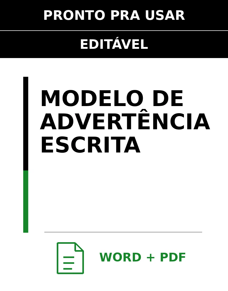 Baixar Modelo de Advertência Escrita Online – Word e PDF