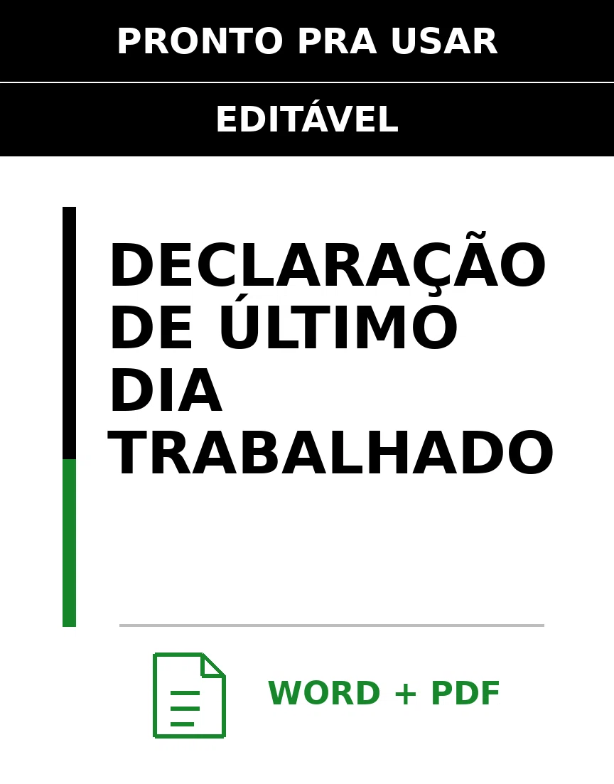 Baixar Declaração de Último Dia Trabalhado Online – Word e PDF