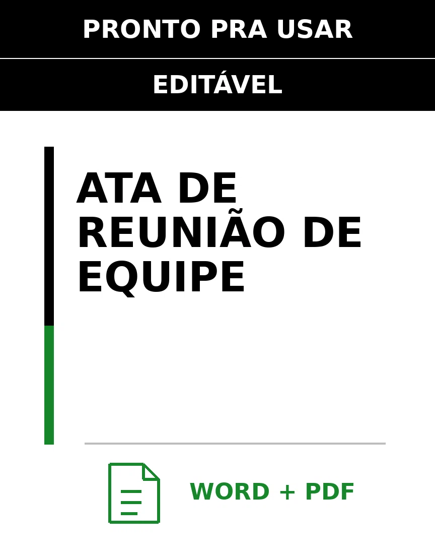 Baixar Ata de Reunião de Equipe Online – Word e PDF