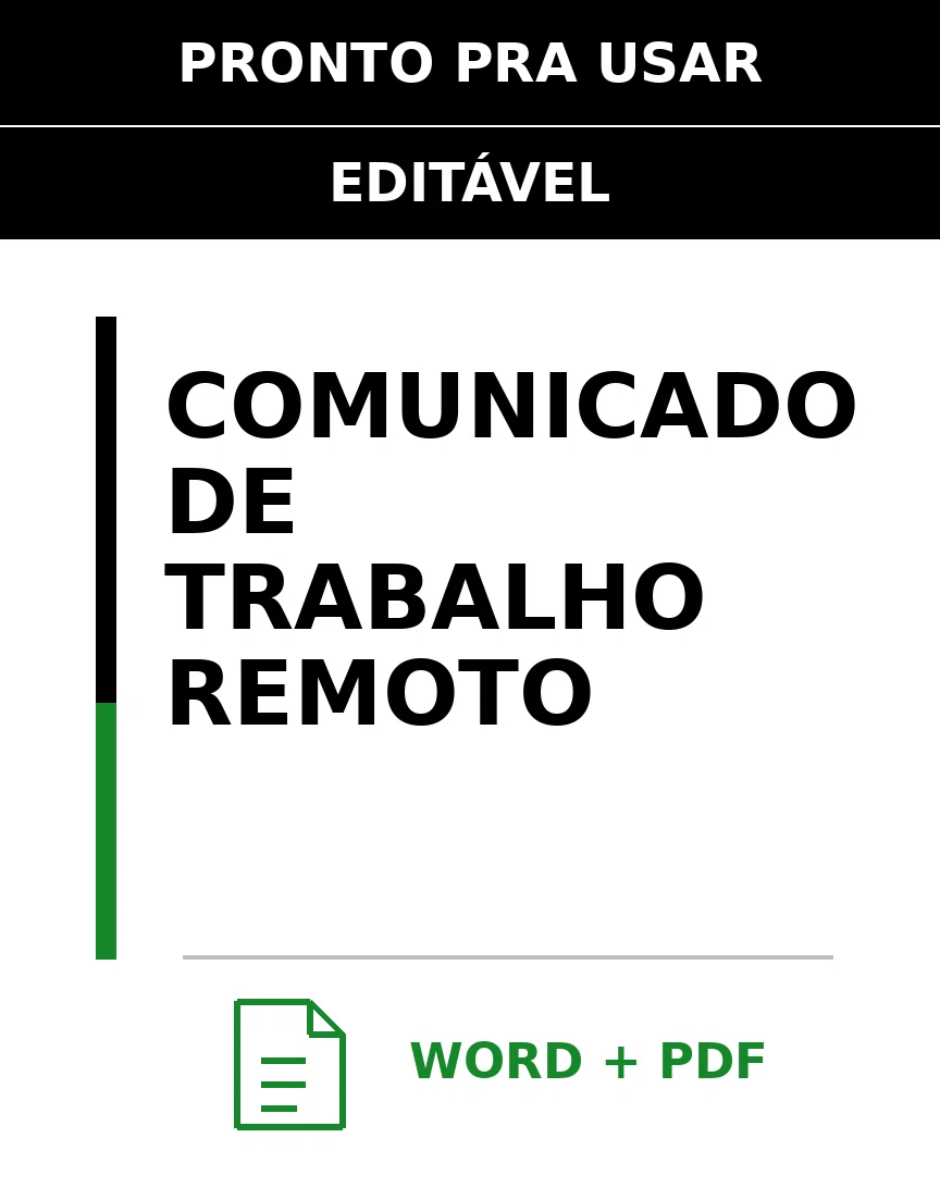 Baixar Comunicado de Trabalho Remoto Online – Word e PDF