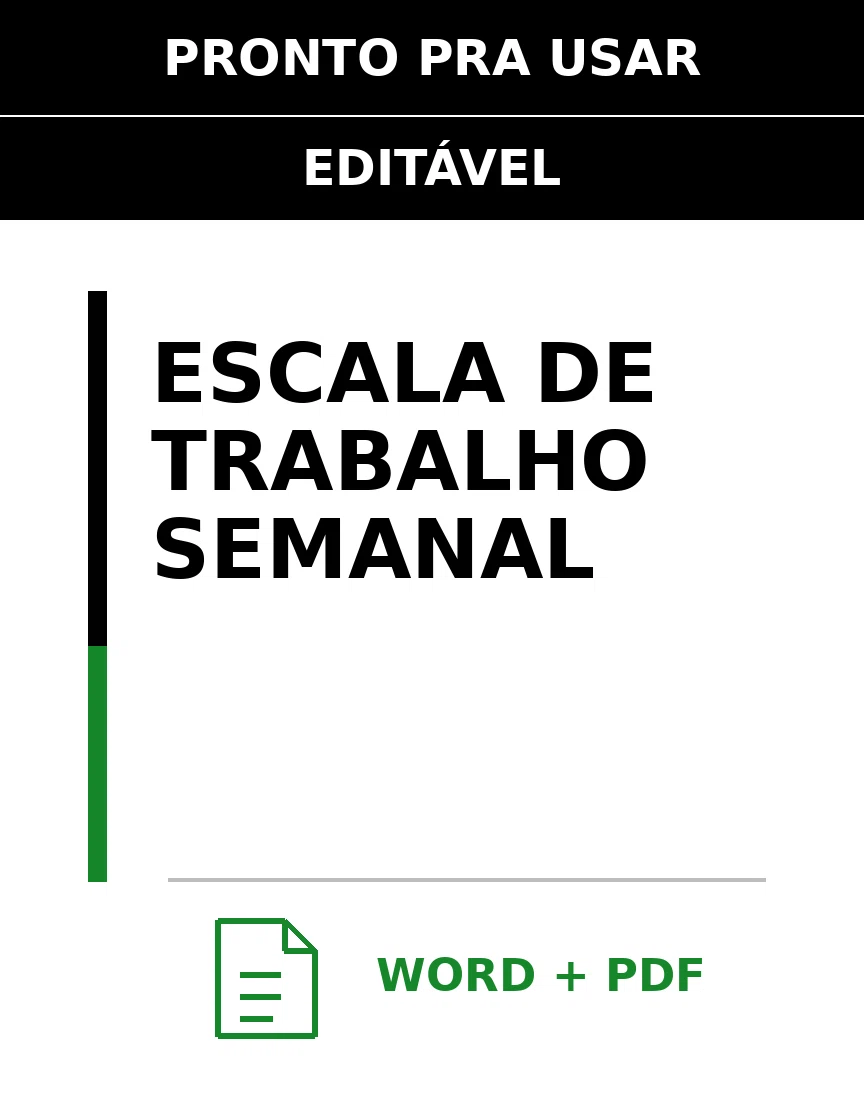 Baixar Escala de Trabalho Semanal Online – Word e PDF