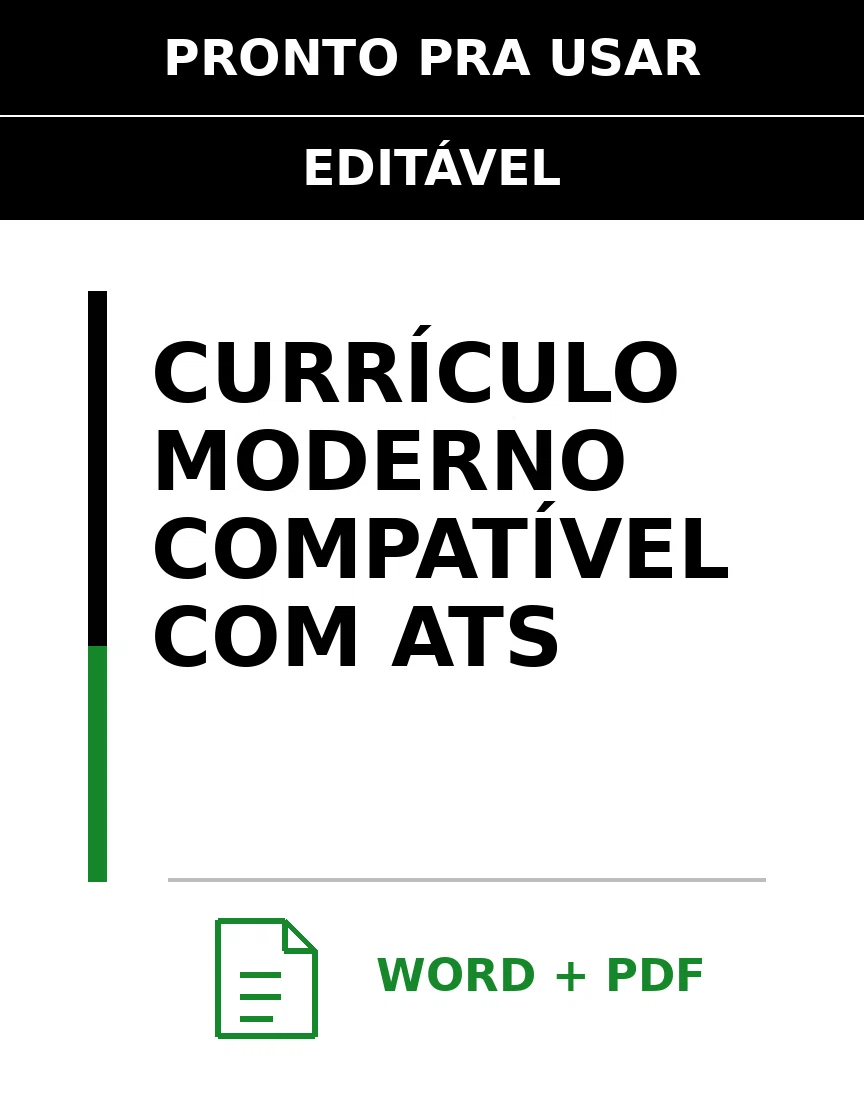 Baixar Currículo Moderno Compatível com ATS Online – Word e PDF