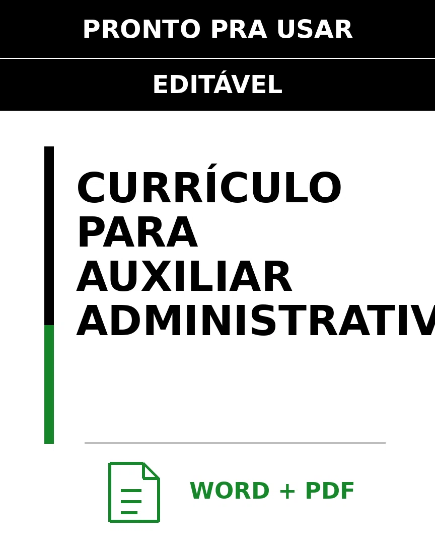 Baixar Currículo para Auxiliar Administrativo Online – Word e PDF