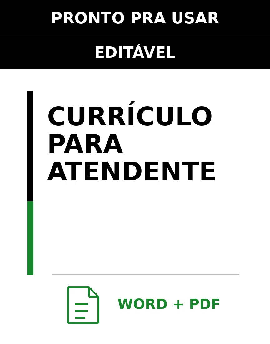 Baixar Currículo para Atendente Online – Word e PDF