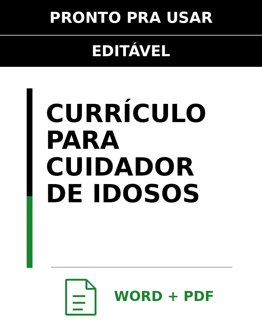 Baixar Currículo para Cuidador de Idosos Online – Word e PDF