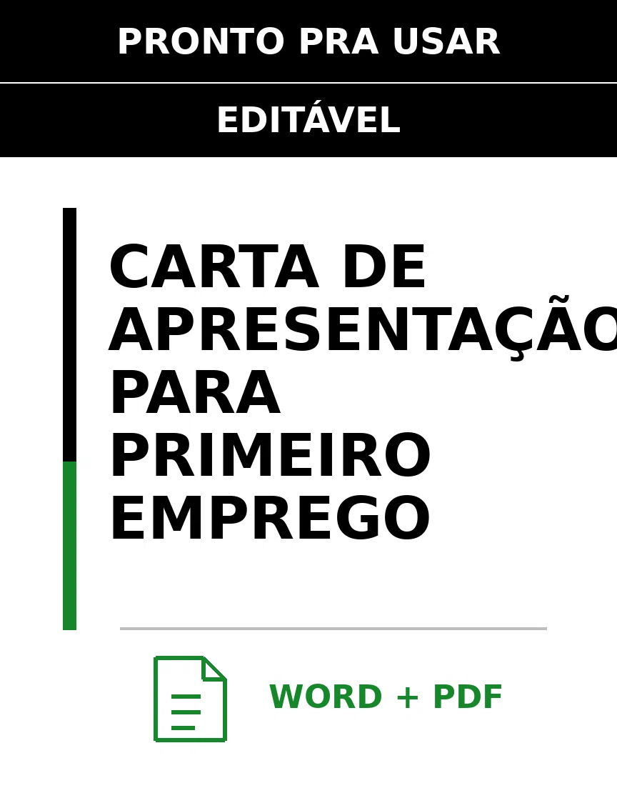 Baixar Carta de Apresentação para Primeiro Emprego Online – Word e PDF