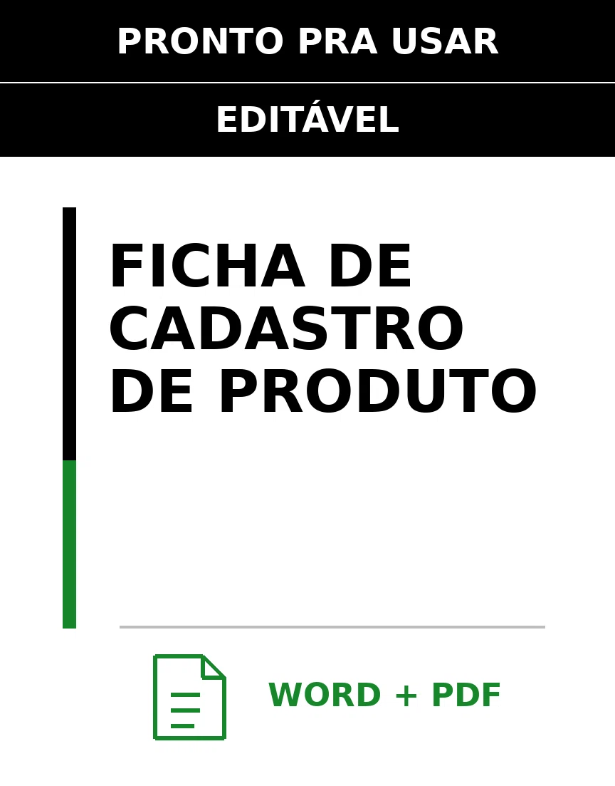 Baixar Ficha de Cadastro de Produto Online – Word e PDF