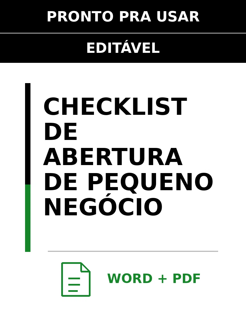 Baixar Checklist de Abertura de Pequeno Negócio Online – Word e PDF
