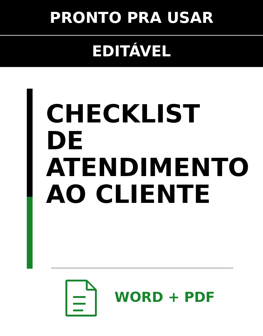 Baixar Checklist de Atendimento ao Cliente Online – Word e PDF