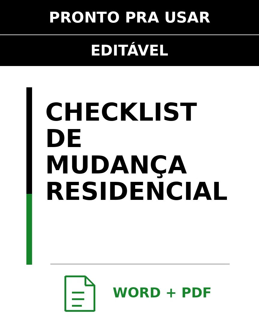 Baixar Checklist de Mudança Residencial Online – Word e PDF