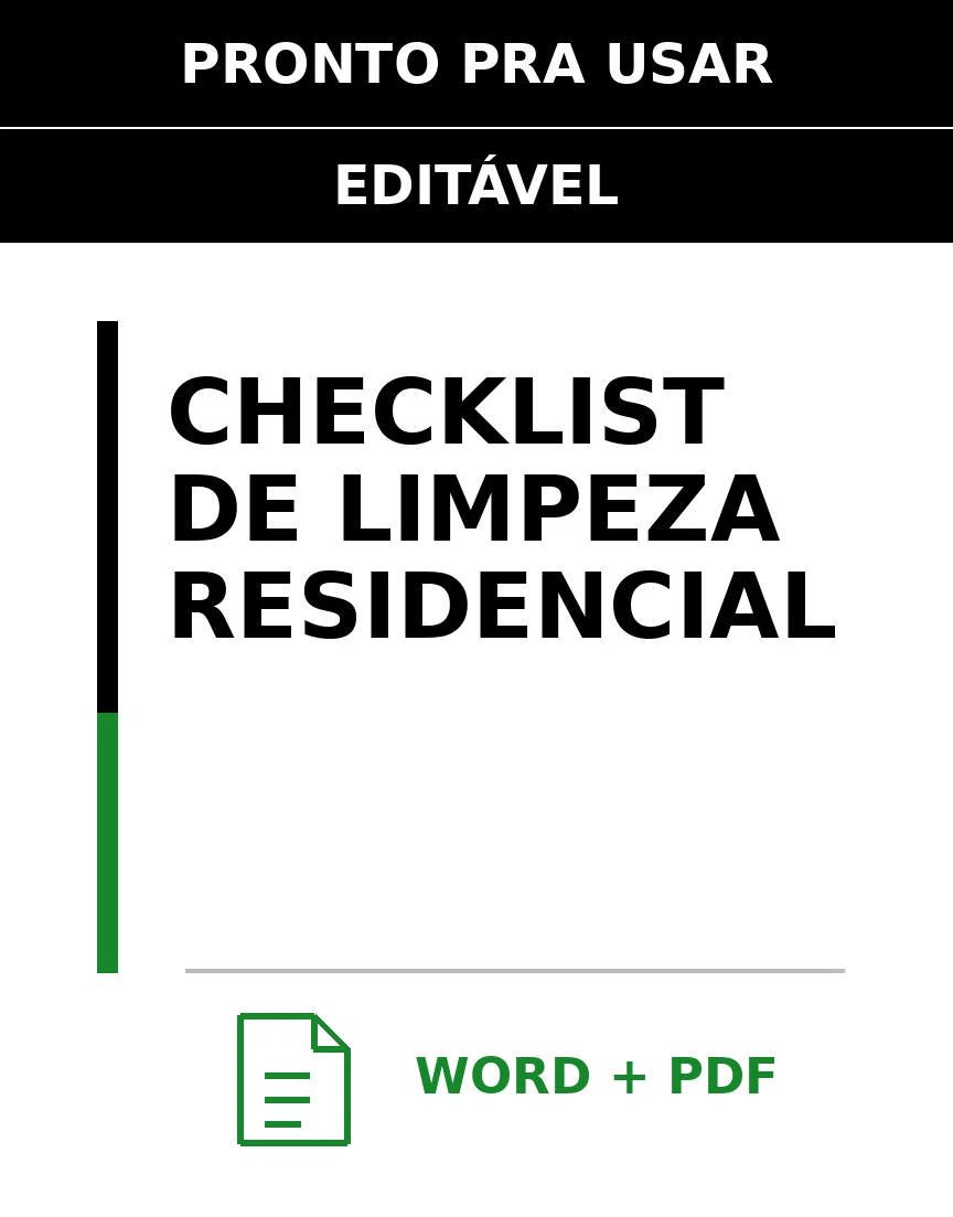 Baixar Checklist de Limpeza Residencial Online – Word e PDF