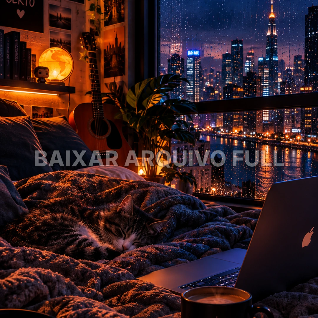 Wallpaper para Celular Cidade Cyberpunk Noturna | Baixar Agora