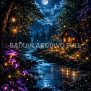 Wallpaper para Celular Floresta Encantada com Rio | Baixar Agora