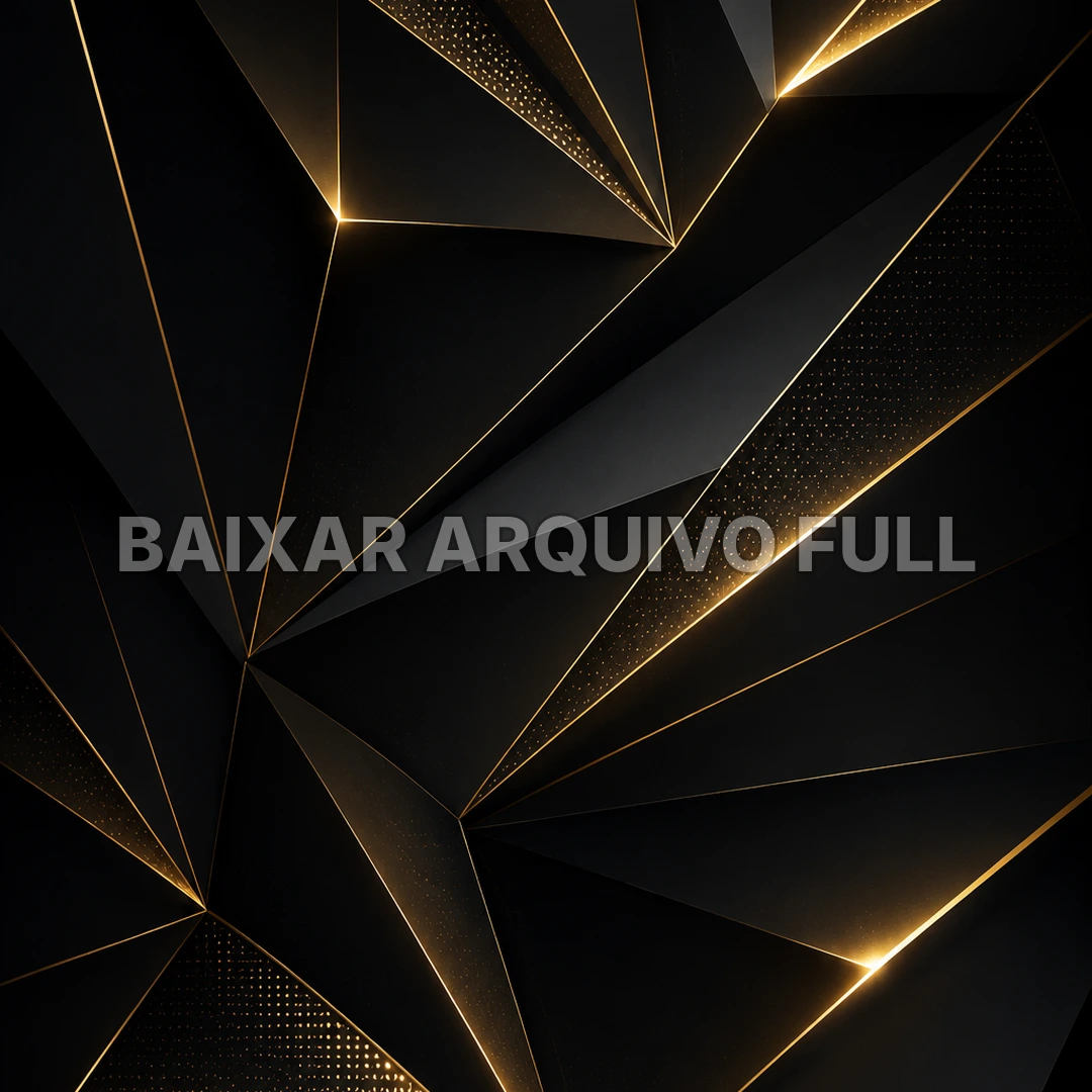 Wallpaper para Celular Abstrato Geométrico Preto e Dourado | Baixar Agora