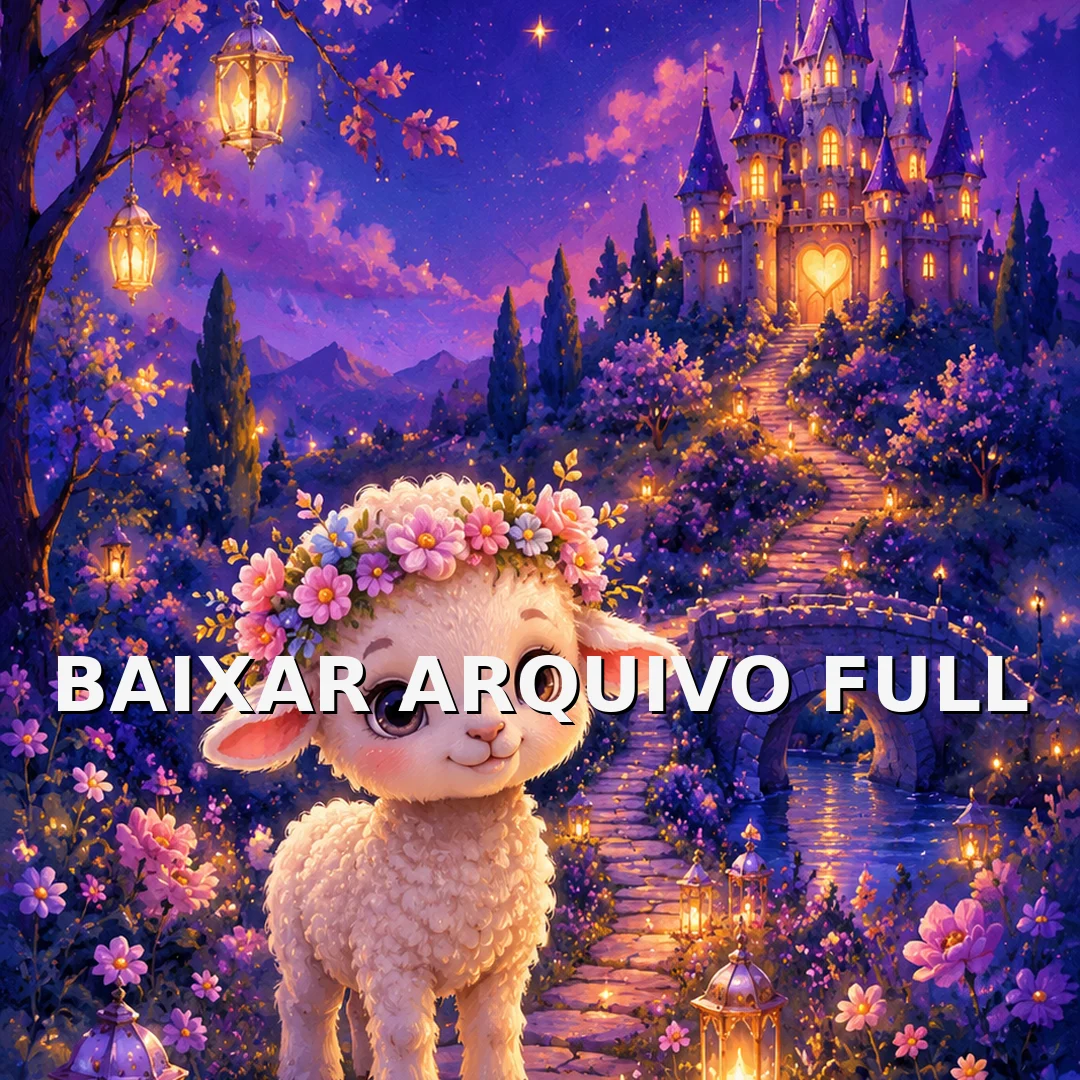 Wallpaper para Celular Cordeirinho Fofo em Jardim Encantado | Baixar Agora