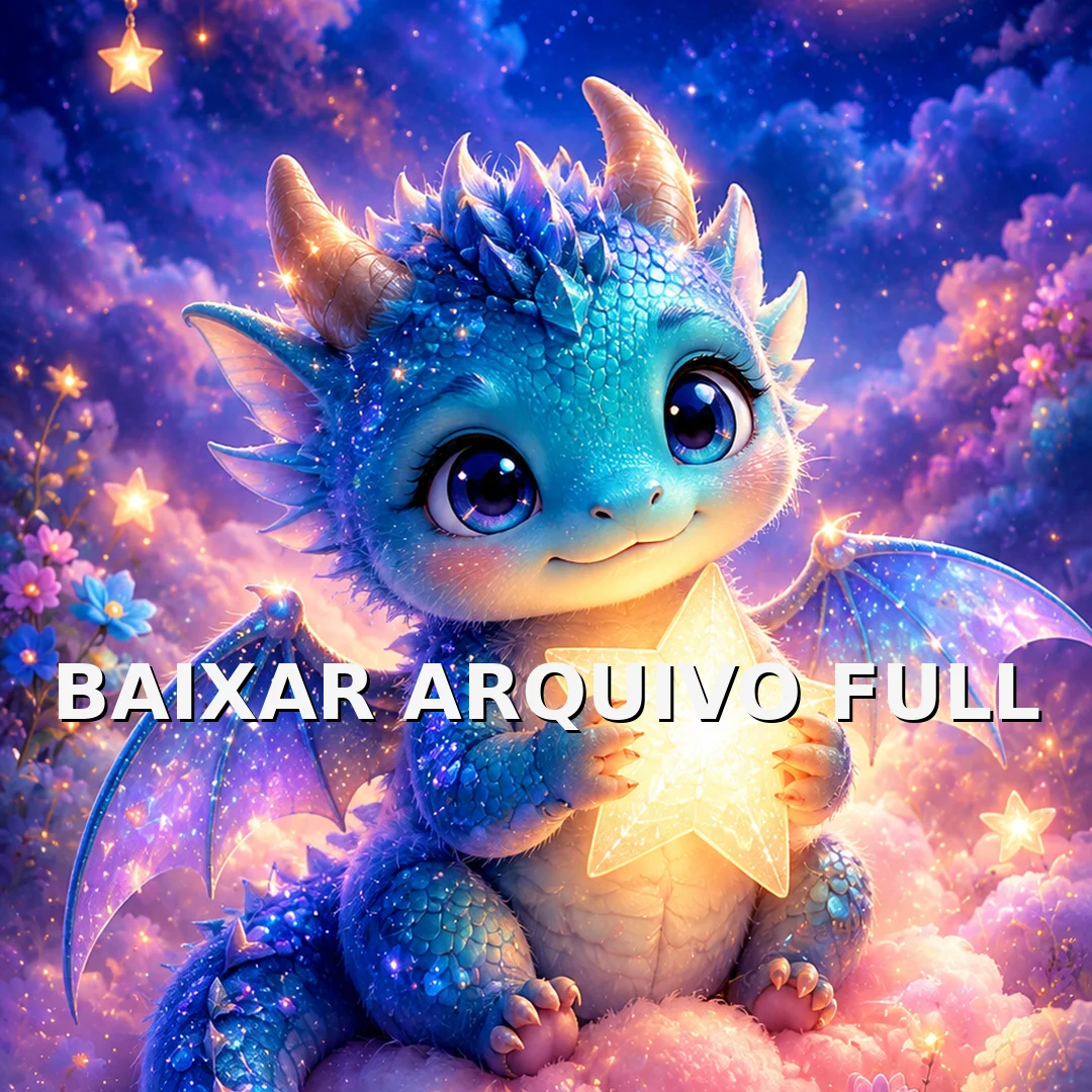 Wallpaper para Celular Dragão Azul Fofo nas Nuvens ao Luar | Baixar Agora