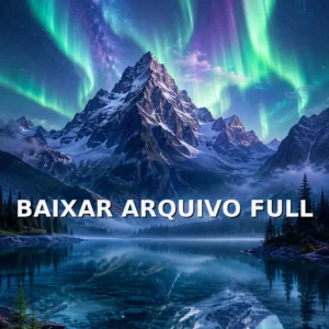 Wallpaper para Celular Aurora Boreal sobre Montanha e Lago | Baixar Agora