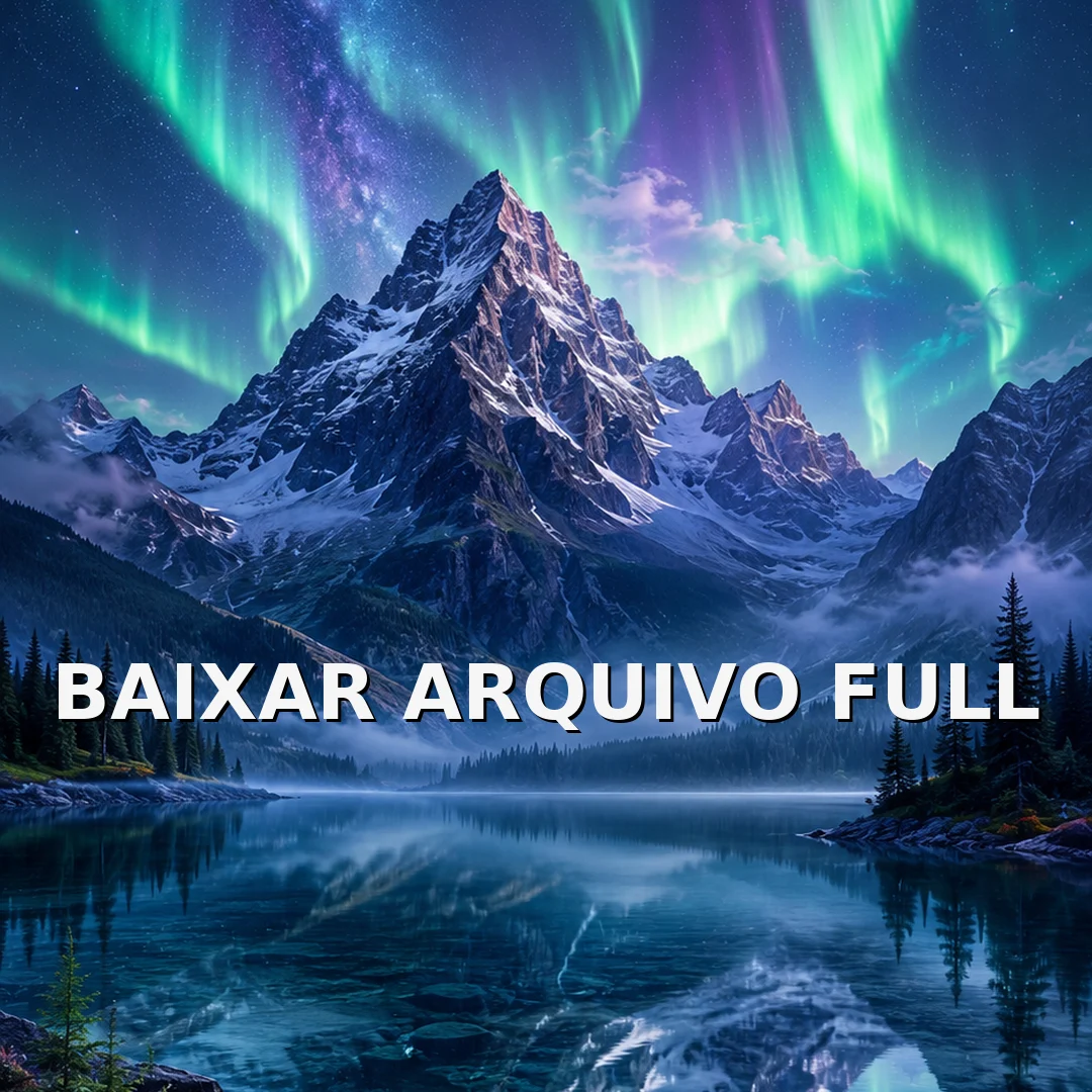 Wallpaper para Celular Aurora Boreal sobre Montanha e Lago | Baixar Agora