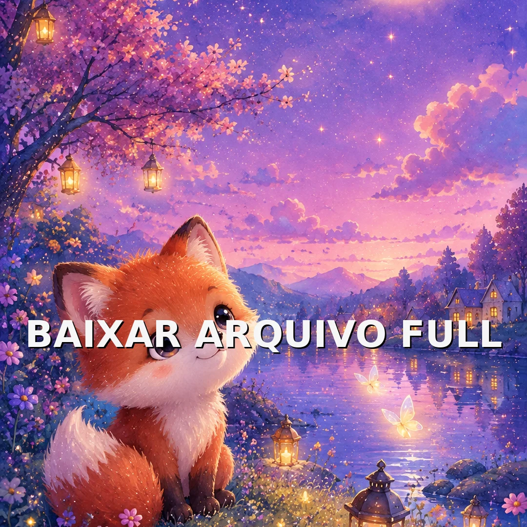 Wallpaper para Celular Raposinha Fofa em Jardim ao Entardecer | Baixar Agora