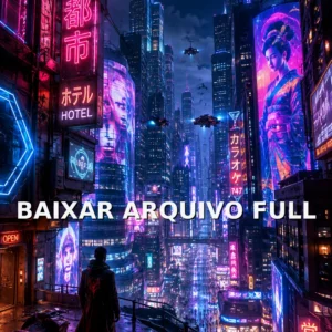 Wallpaper para Celular Cidade Cyberpunk Noturna Neon | Baixar Agora