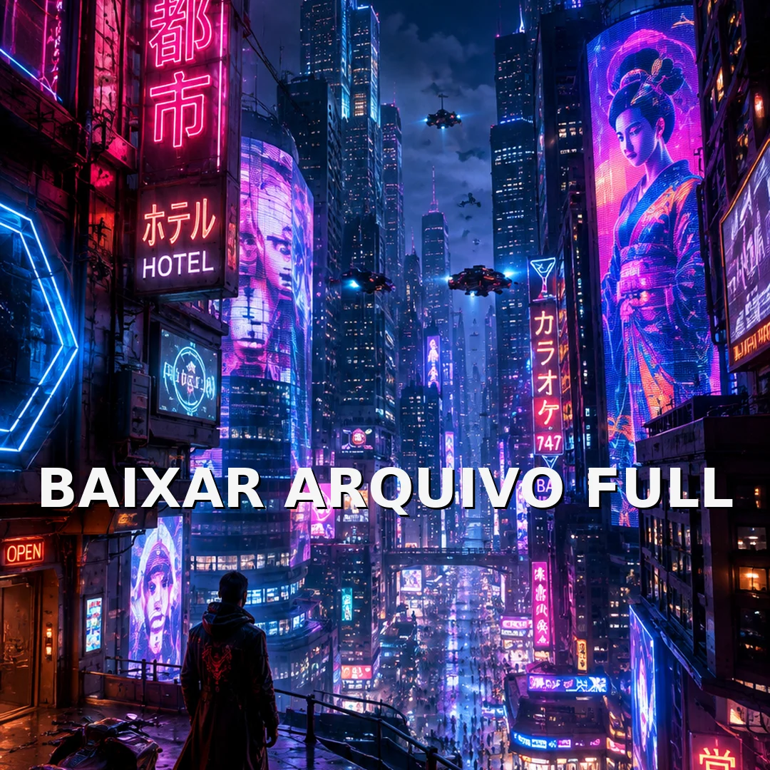 Wallpaper para Celular Cidade Cyberpunk Noturna Neon | Baixar Agora