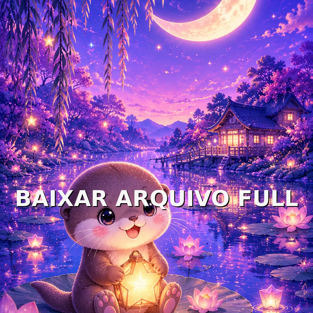 Wallpaper para Celular Lontrinha Fofa com Estrela no Lago | Baixar Agora