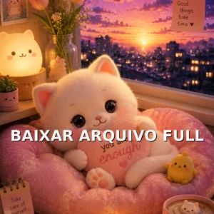 Wallpaper para Celular Gatinho com Almofada You Are Enough | Baixar Agora