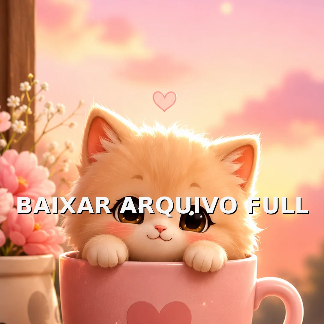 Wallpaper para Celular Gatinho na Xícara Rosa | Baixar Agora
