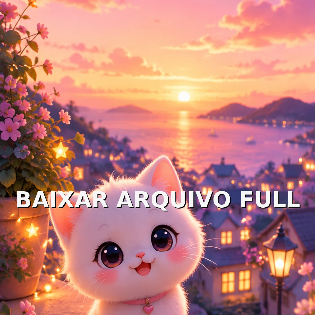 Wallpaper para Celular Gatinho Fofo na Varanda ao Entardecer | Baixar Agora