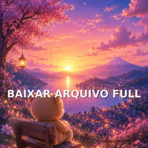 Wallpaper para Celular Ursinho Contemplando o Lago Florido | Baixar Agora