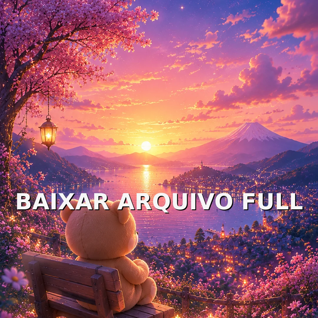 Wallpaper para Celular Ursinho Contemplando o Lago Florido | Baixar Agora