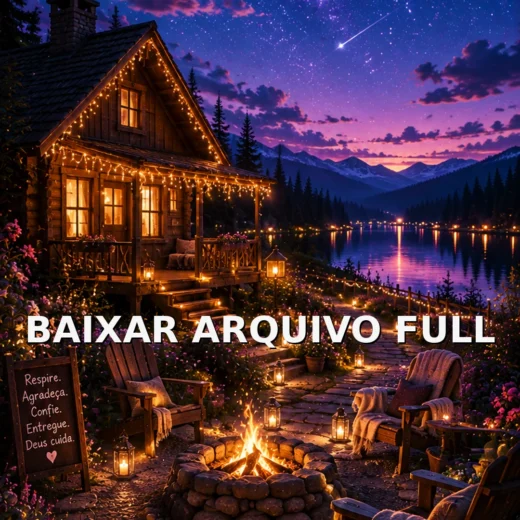 Wallpaper para Celular Cabana à Beira do Lago sob a Via Láctea | Baixar Agora