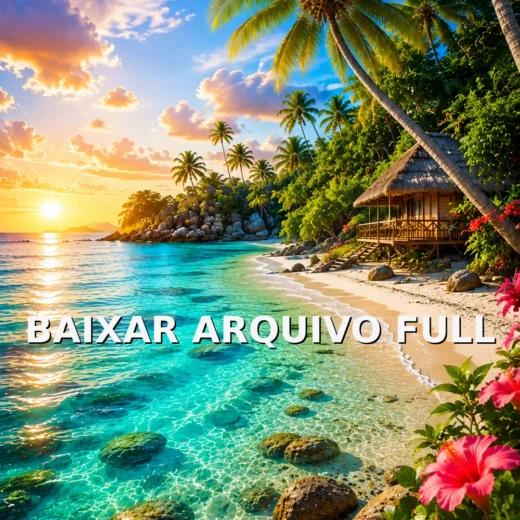 Wallpaper para Celular Praia Tropical com Água Cristalina | Baixar Agora