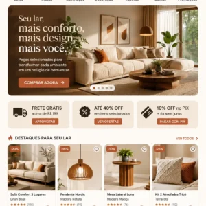 Loja de Móveis e Decoração Criação de Site e Desenvolvimento de Site