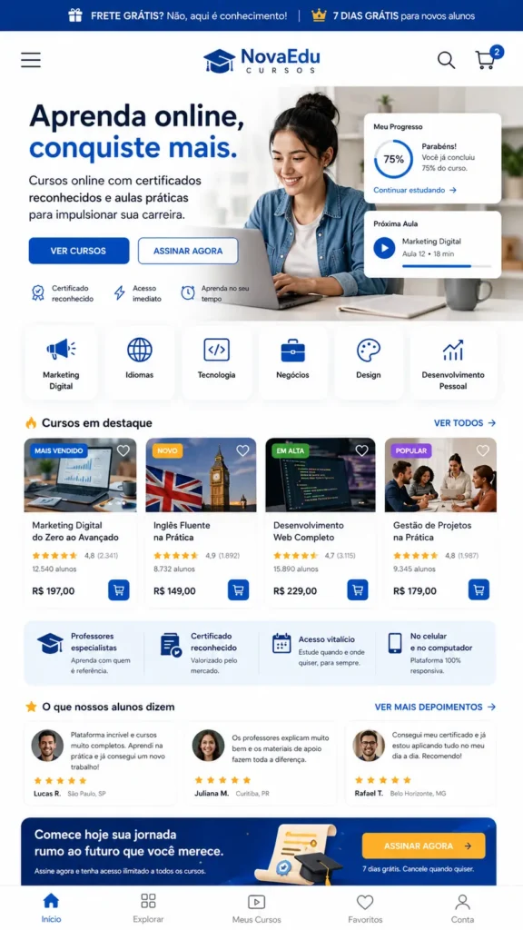Educação Cursos e Treinamento