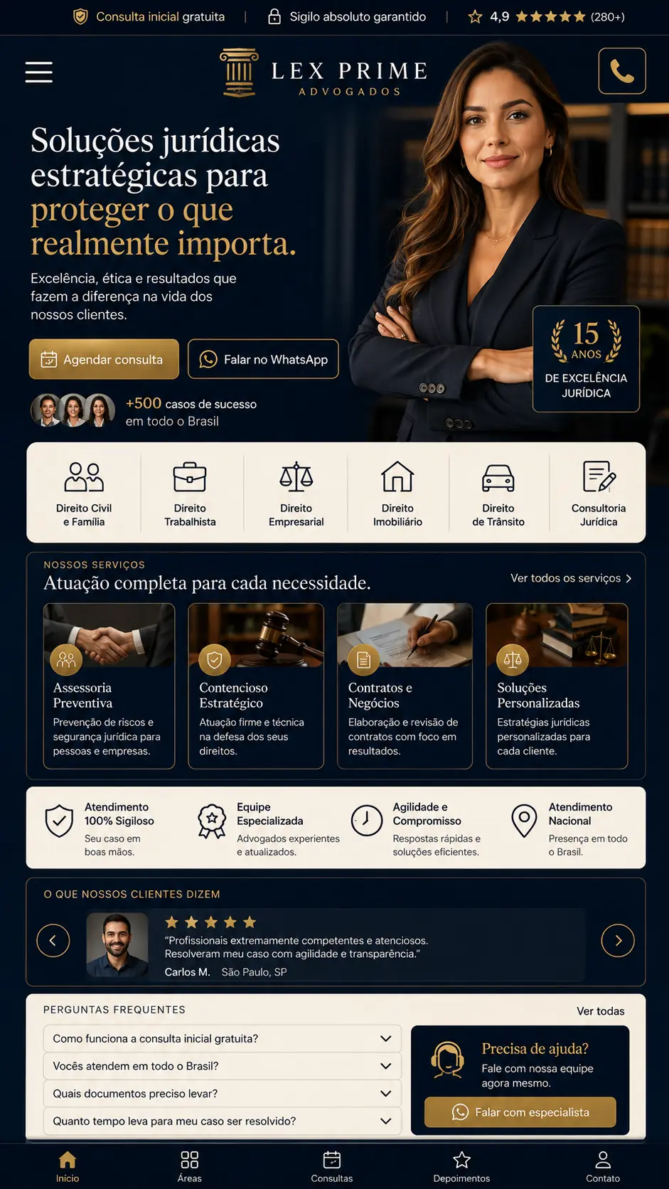 Criação de site para Advocacia Cível