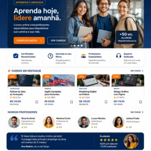 Criação de site para Escola e Cursos