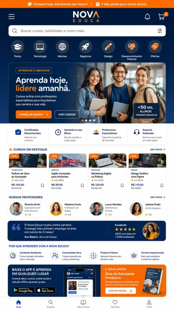Educação Cursos e Treinamento