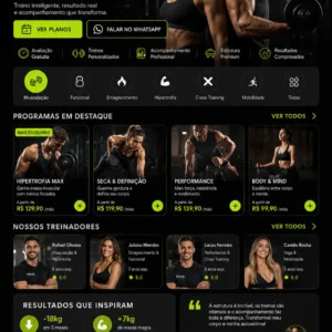 Criação de site para Academia de Musculação
