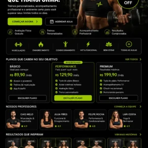 Criação de site para Personal Trainer e Estúdio Fitness
