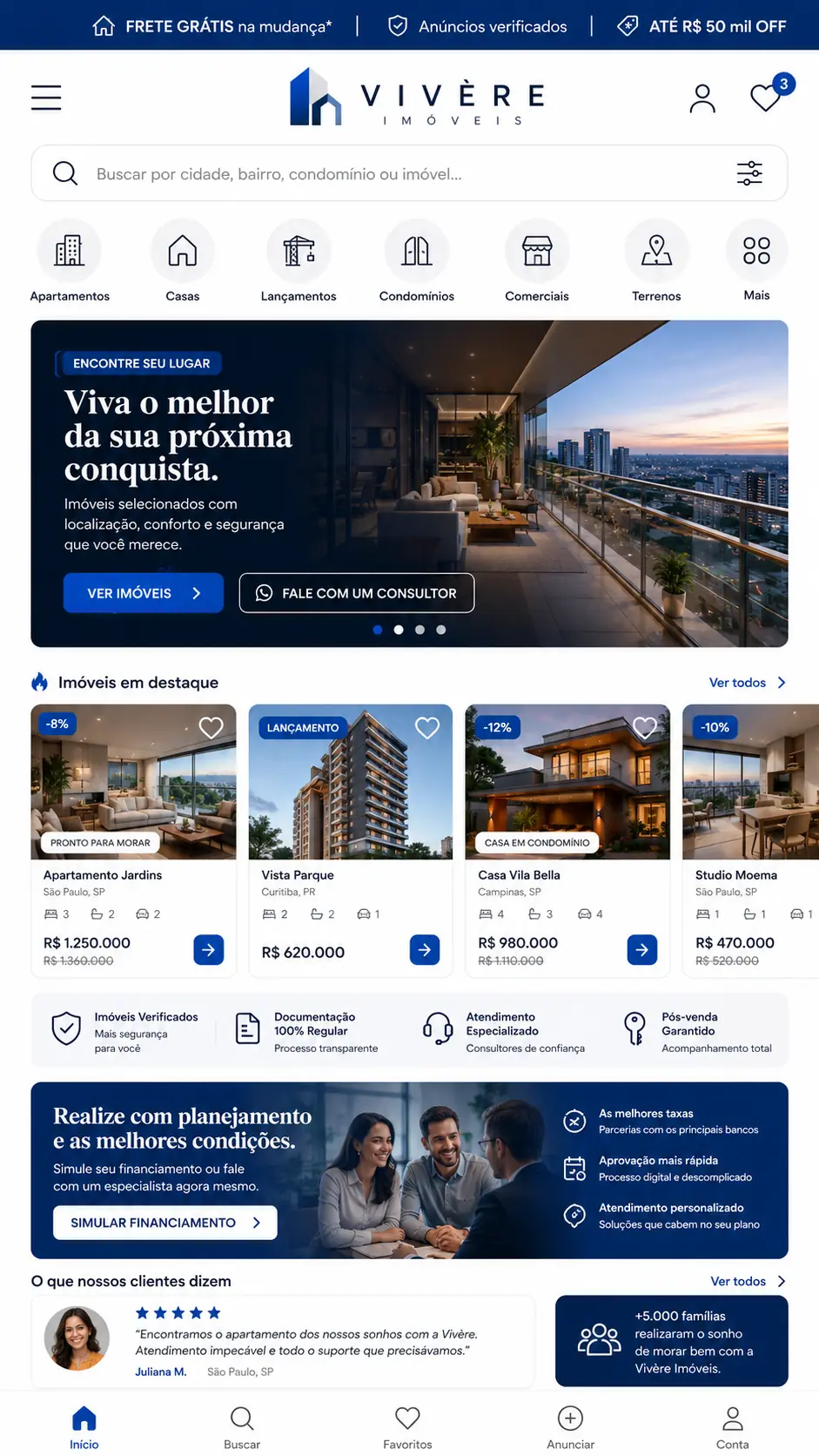Criação de site para Corretora de Imóveis