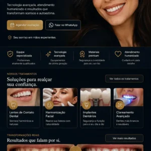 Clínica Odontológica Criação de Site e Desenvolvimento de Site